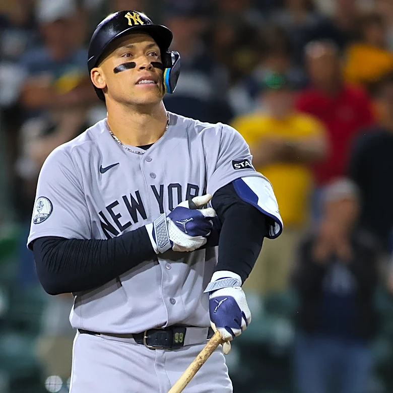 Yankees slugger Aaron Judge out of lineup with bone bruise in right rib and may miss a few days