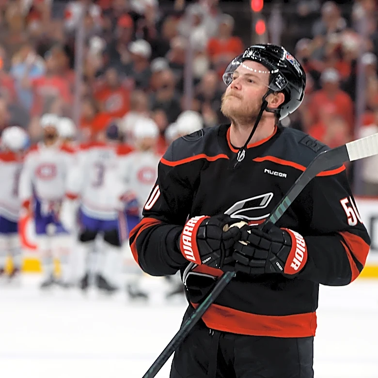 Ehlers scores twice in 1st as Hurricanes get fast start against Golden Knights in Stanley Cup Final