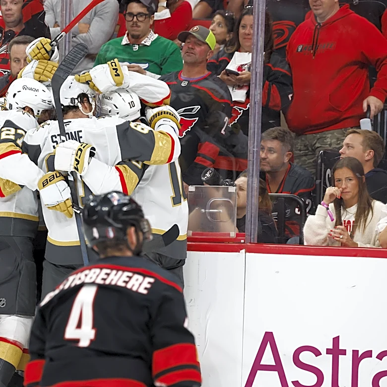 Tomas Hertl's late goal lifts Golden Knights past Hurricanes 5-4 to open Stanley Cup Final
