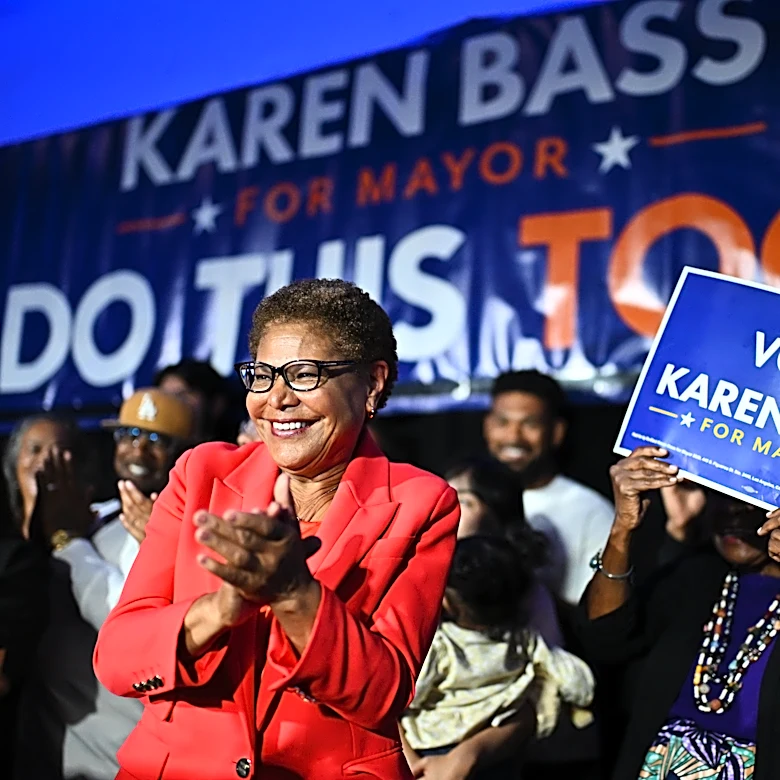 Los Angeles Mayor Karen Bass advances to November runoff as she seeks second term