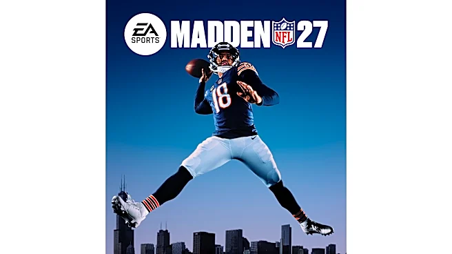 Caleb Williams strikes jump-throw pose for Madden NFL 27 cover