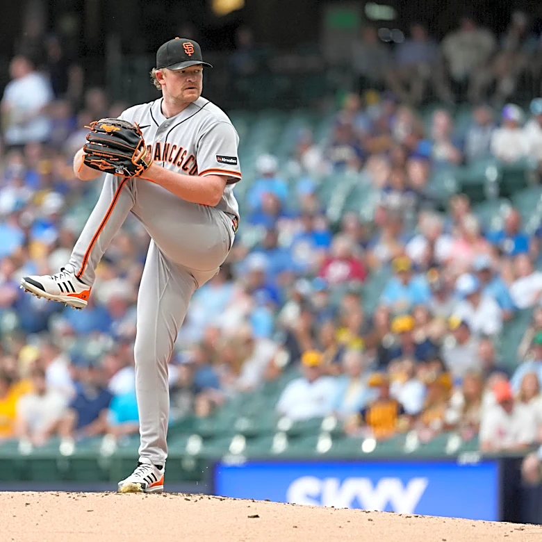 Giants' Logan Webb holds Brewers hitless through 6 innings
