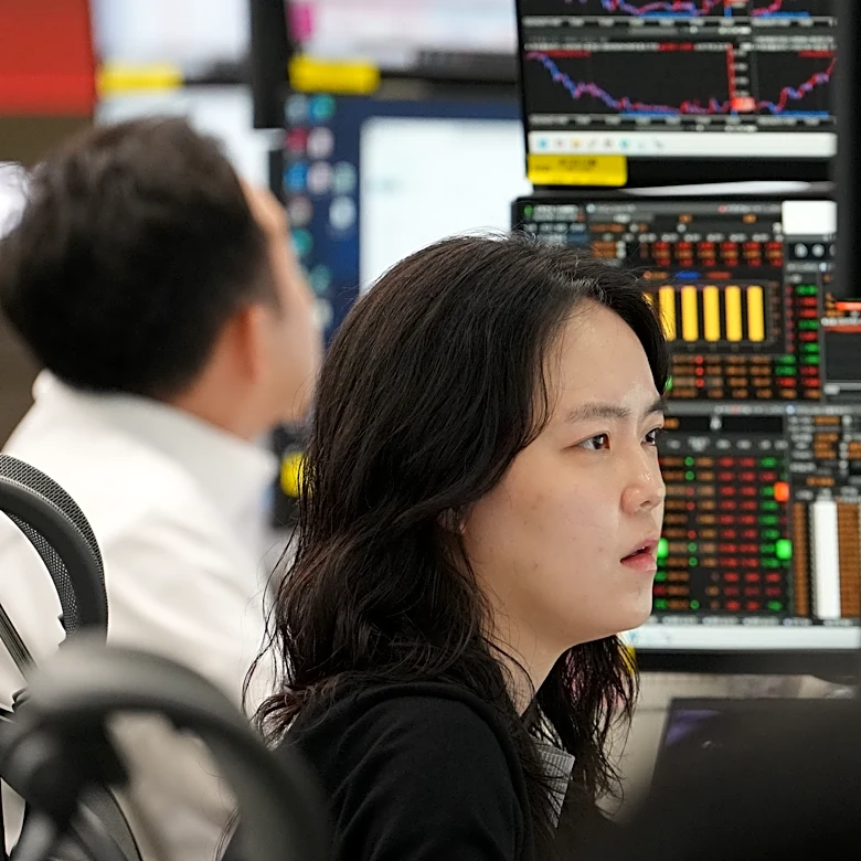 Asian shares retreat as US stocks halt their record-breaking rally, while oil prices fall back