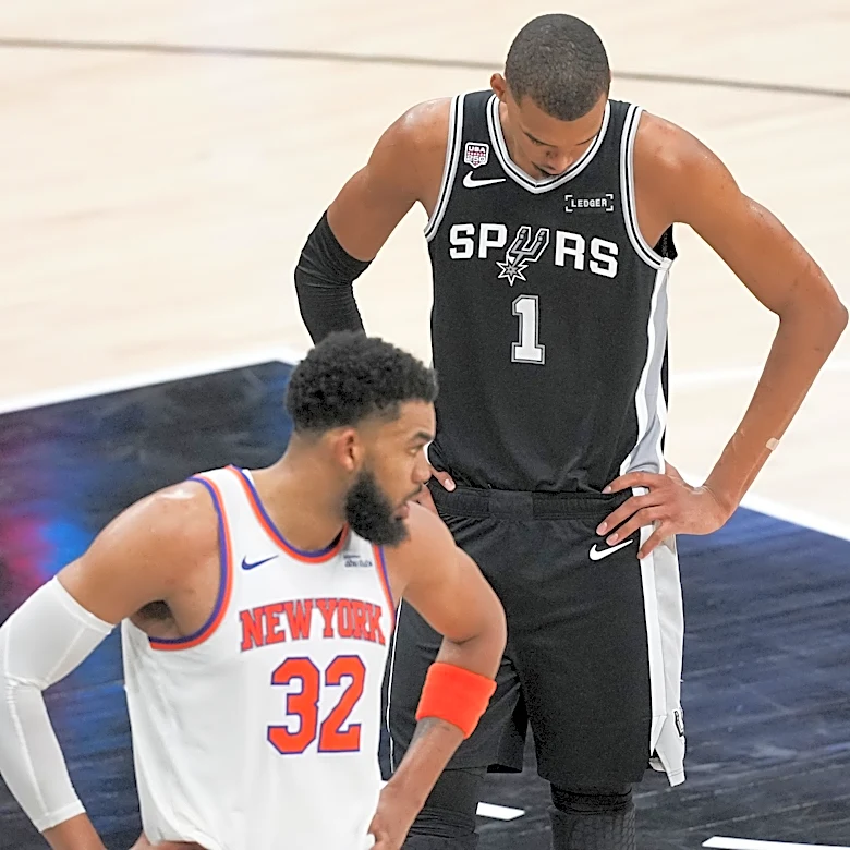 Wembanyama scores 26 but struggles from field in NBA Finals debut as Spurs fall to Knicks in Game 1