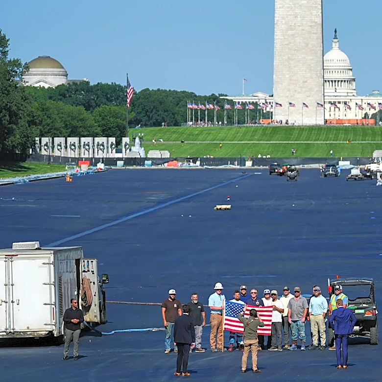 Trump says Reflecting Pool work is done and it's set to be filled with water