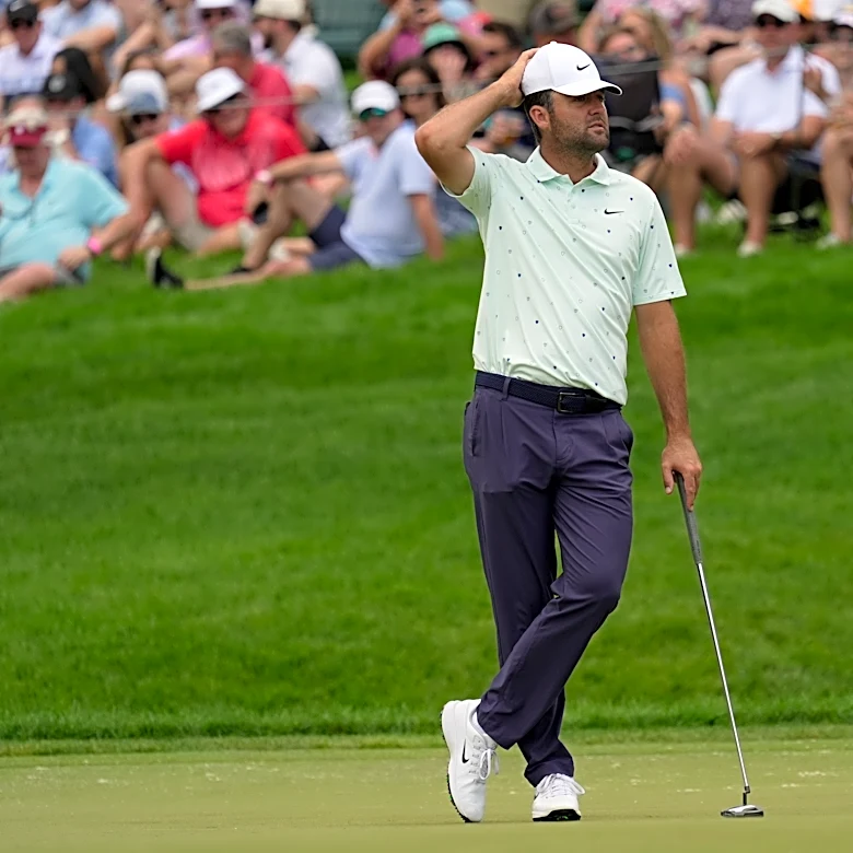 Scheffler 'felt like I was going to shoot 90' and salvages 72 at the Memorial
