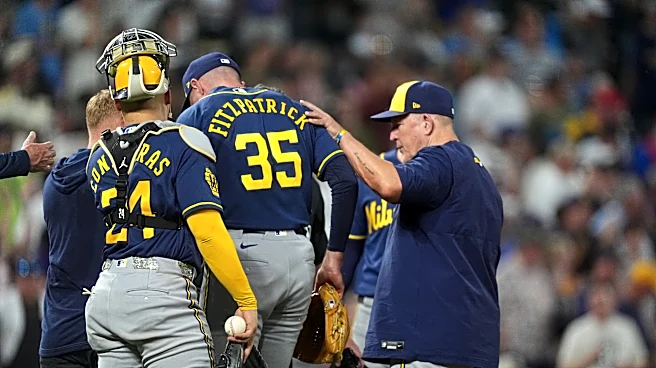 Brewers' Brian Fitzpatrick gets injured on warmup pitch in first appearance after promotion