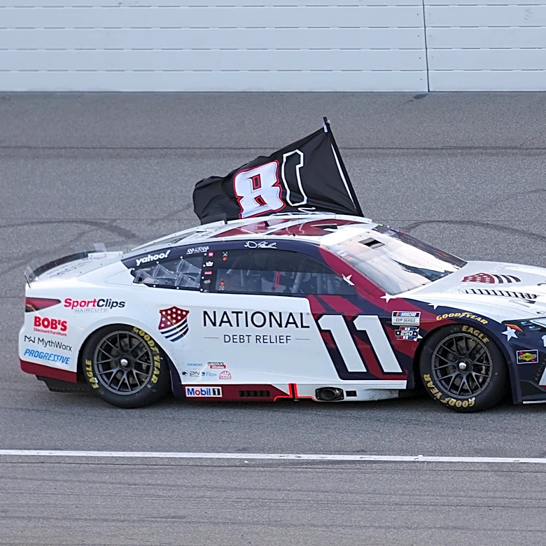 Denny Hamlin dedicates NASCAR victory at Michigan to Kyle Busch after tying him on career win list