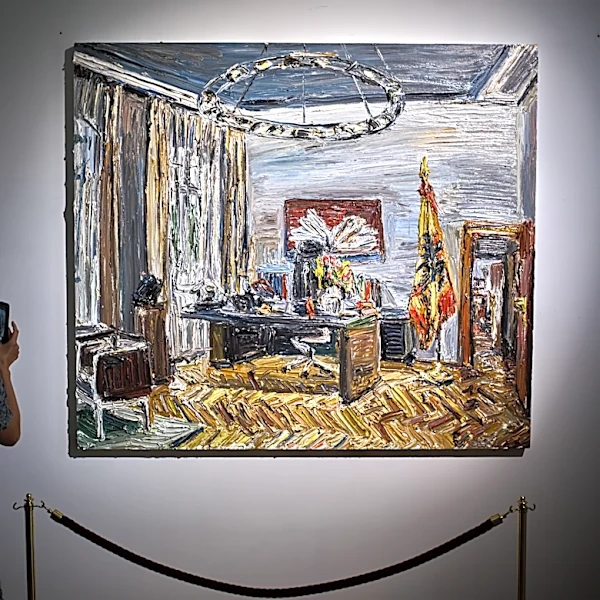 Pop-up art show takes over German president's residence before yearslong renovation