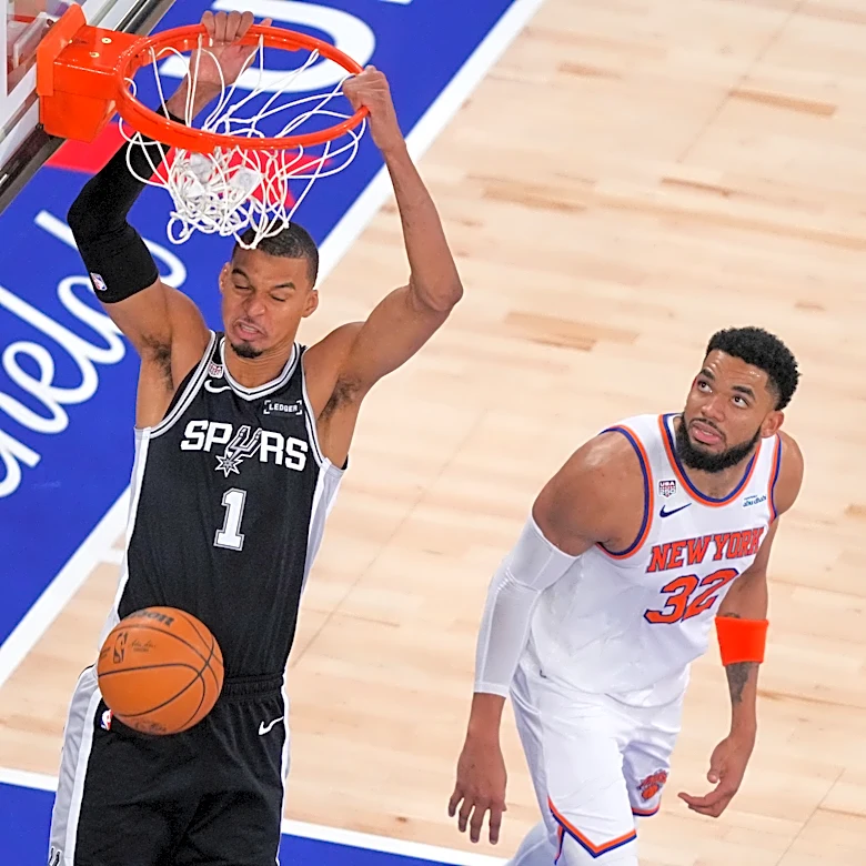 Victor Wembanyama carries Spurs to 115-111 win that cuts Knicks' NBA Finals lead to 2-1