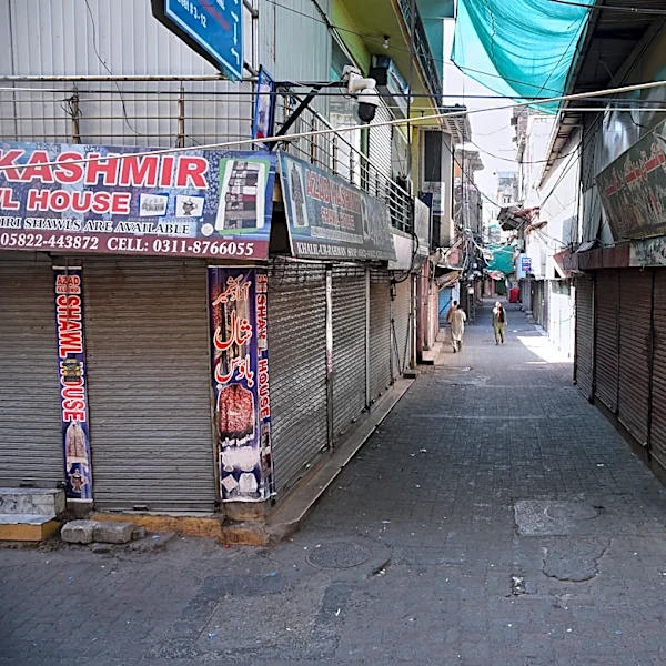 A banned group’s call for a strike halts business and transport across Pakistan-administered Kashmir