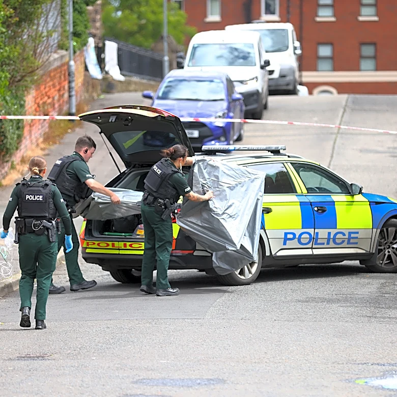 UK leaders call for calm after a Sudanese suspect was arrested in a Belfast street stabbing