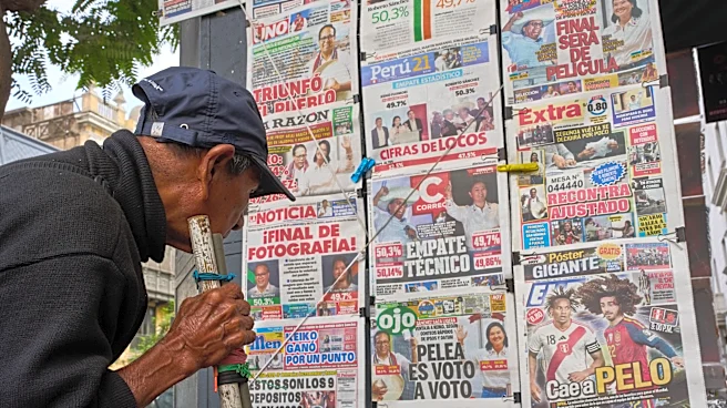 Peru's presidential runoff shows a razor-thin gap between candidates