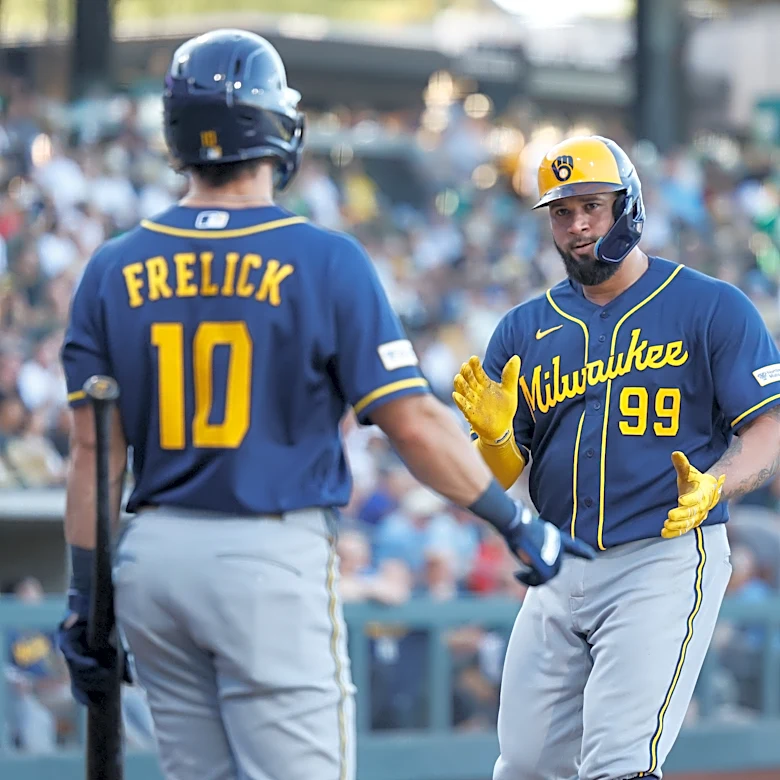 Cortes and Butler homer to rally A's to 4-3 win over the Brewers