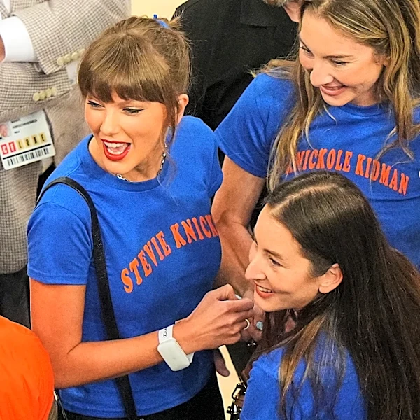 Taylor Swift attends Knicks' record-breaking rally over Spurs in Game 4 of the NBA Finals