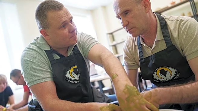 A blind Ukrainian veteran turns pottery into a business and mentors others