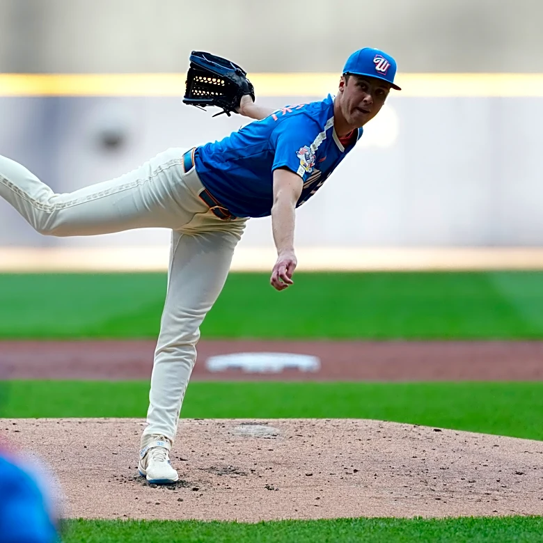 Misiorowski strikes out 15 in complete-game 1-hitter as Brewers beat Phillies 6-0