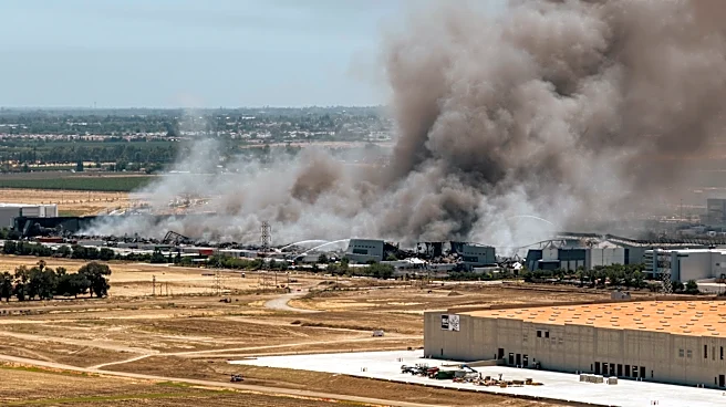 Unhealthy air quality in California city as huge warehouse fire burns for 3rd day