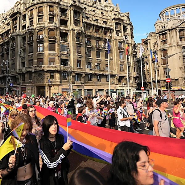 Tens of thousands join Pride marches in Romania, Bulgaria to call for equality