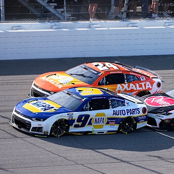 Christopher Bell takes on NASCAR's Tricky Triangle with a cast on his broken left wrist