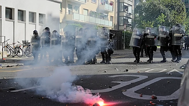 Protesters in Geneva clash with police ahead of the G7 summit in nearby France
