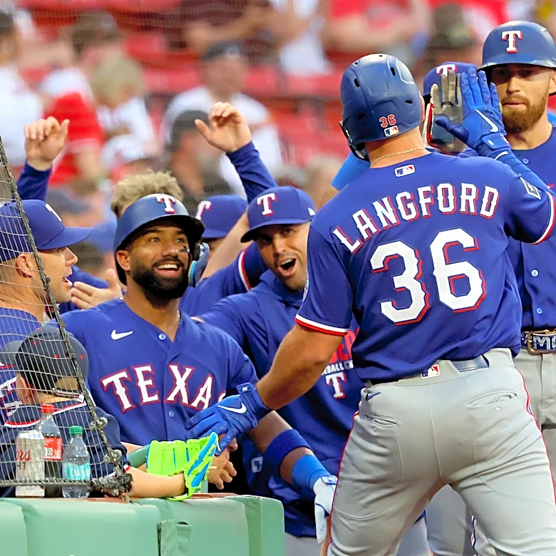 Wyatt Langford homers on 1st pitch and Rangers beat Red Sox 6-4 in front of Scotland's Tartan Army
