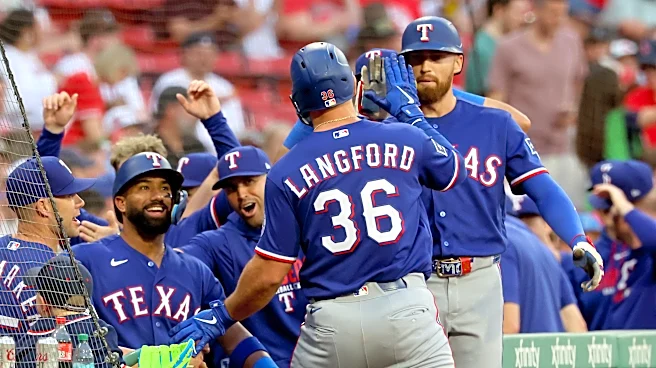 Wyatt Langford homers on 1st pitch and Rangers beat Red Sox 6-4 in front of Scotland's Tartan Army