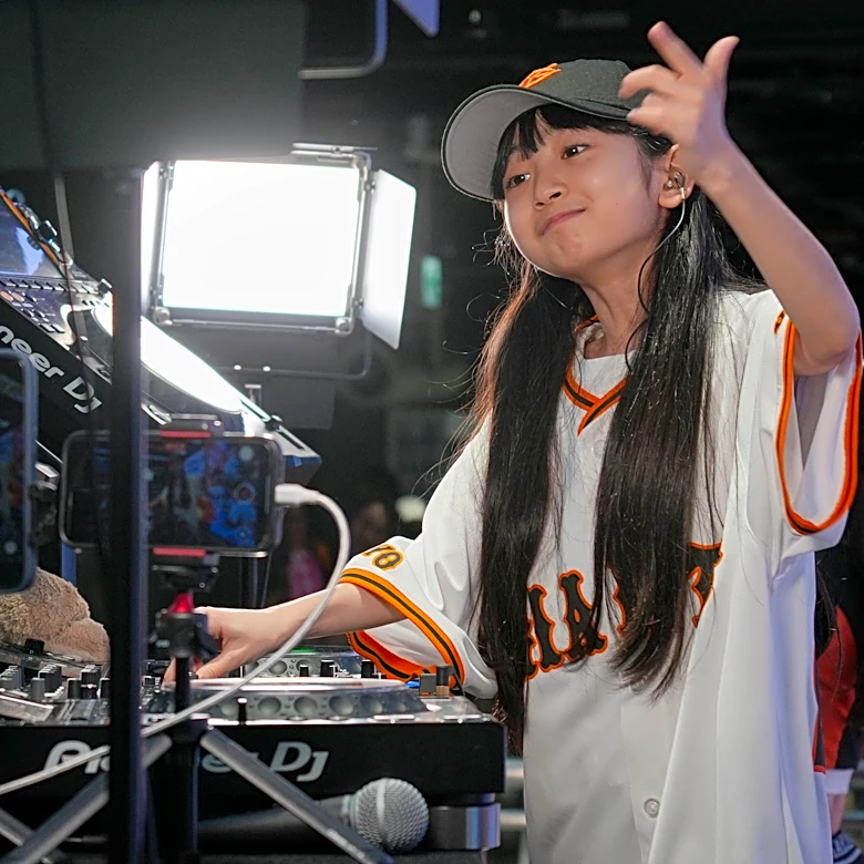 Japan's DJ Rinoka bobs to the beat as a child prodigy techno artist