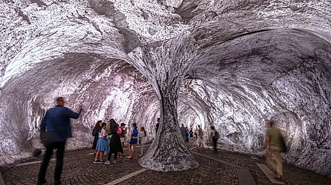 Monumental cave art on Paris' oldest bridge finally opens, as the public steps and sniffs inside