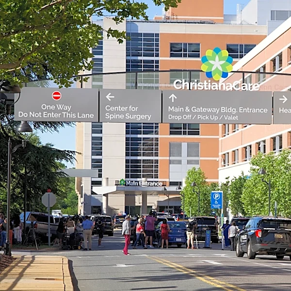 Police search for assailant in fatal shooting inside Delaware hospital