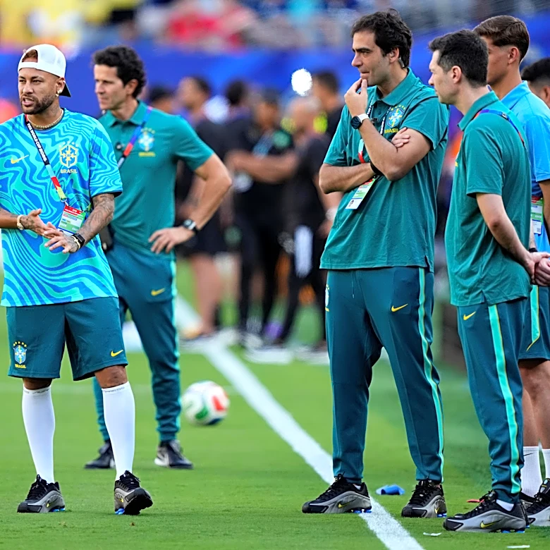 Neymar returns to action for limited training with Brazil at the World Cup