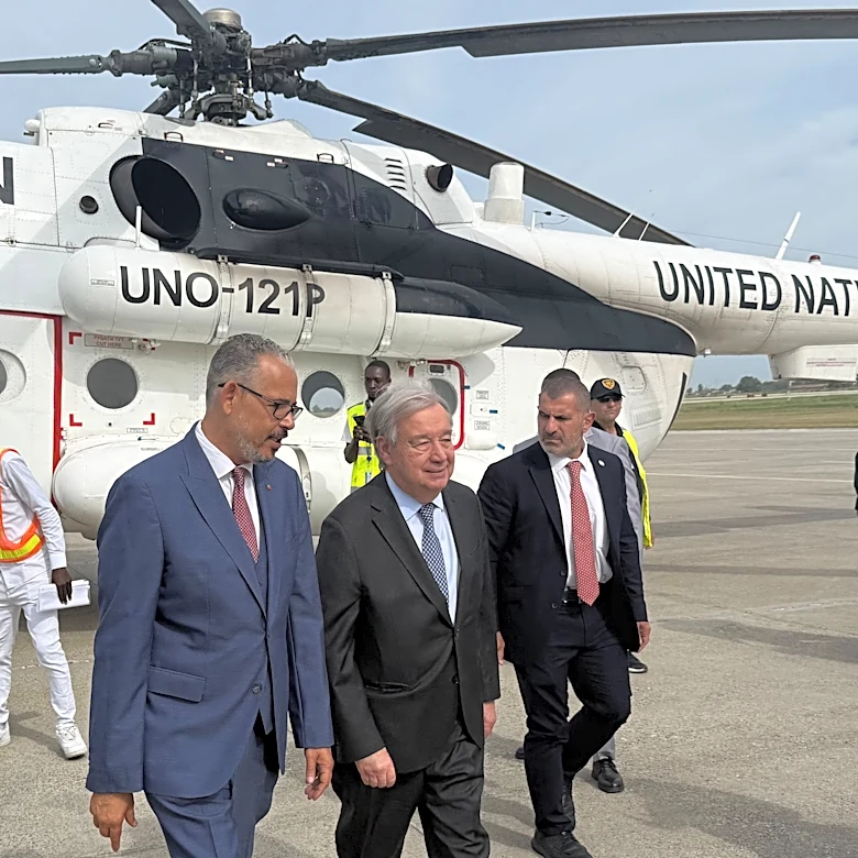 UN chief visits Haiti, where a new international force will be deployed to help fight gangs