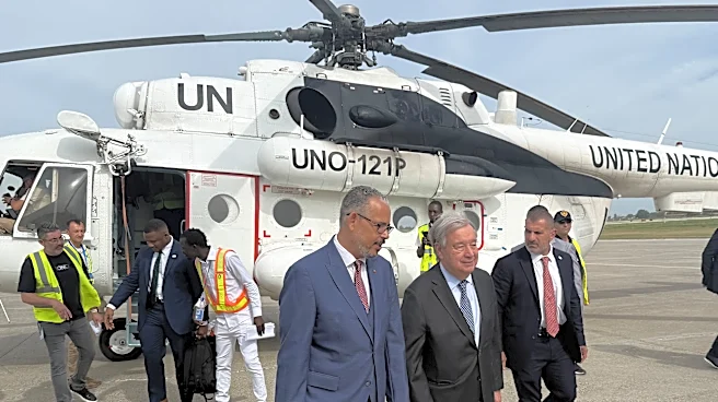 UN chief visits Haiti, where a new international force will be deployed to help fight gangs