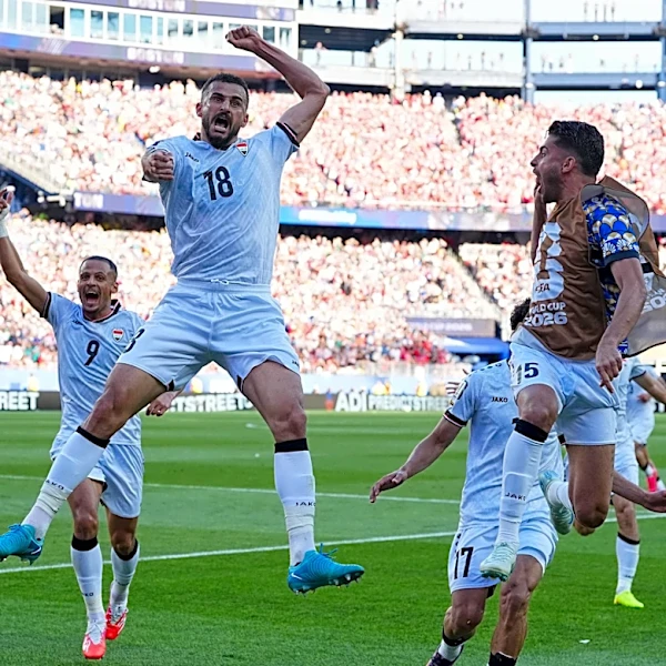 Detained by US customs 2 weeks ago, Aymen Hussein scores for Iraq in his World Cup debut