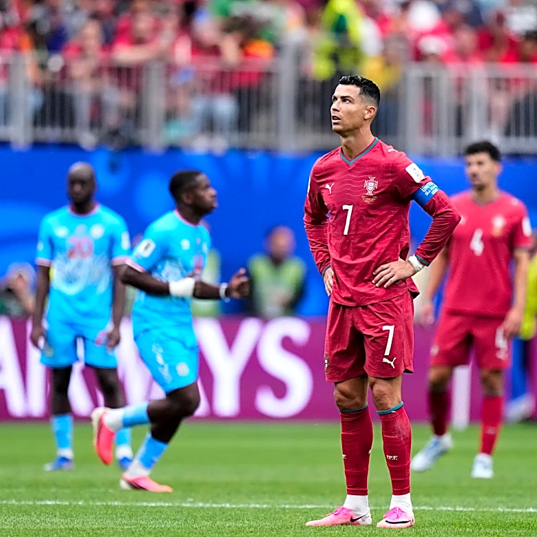 Portugal great Ronaldo fails to score in a surprising 1-1 draw against Congo at the World Cup