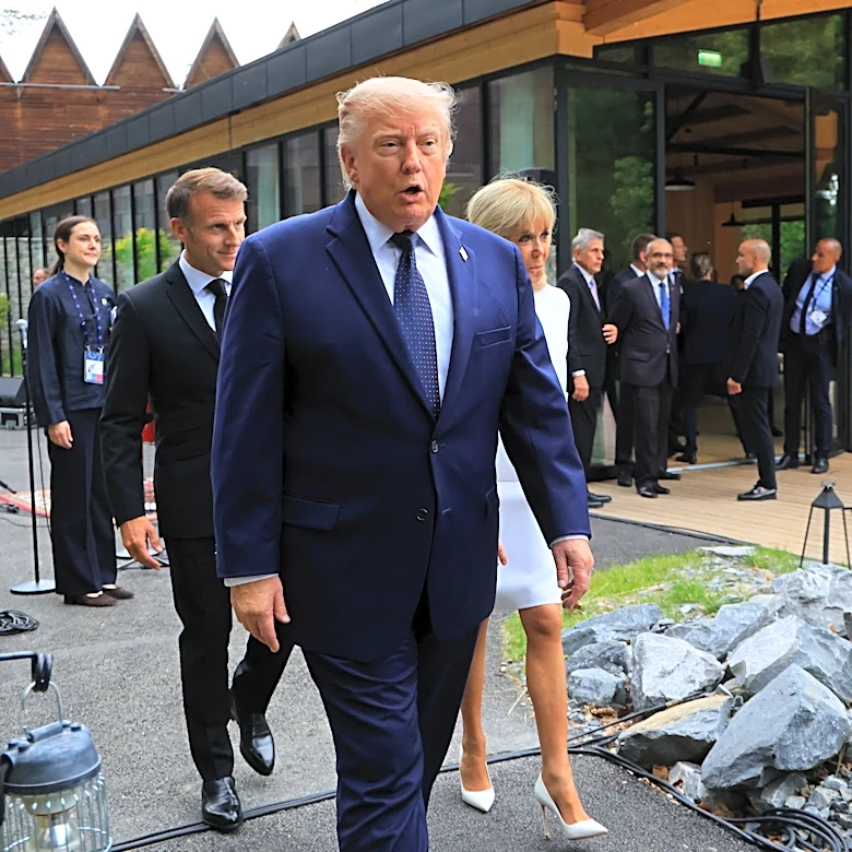 The Latest: Trump says he signed an agreement on ending the war in Iran while at Versailles