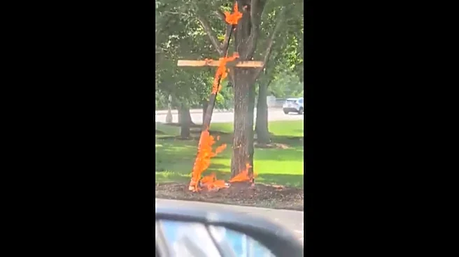 Man who admitted setting cross on fire in Chicago park is charged with a hate crime
