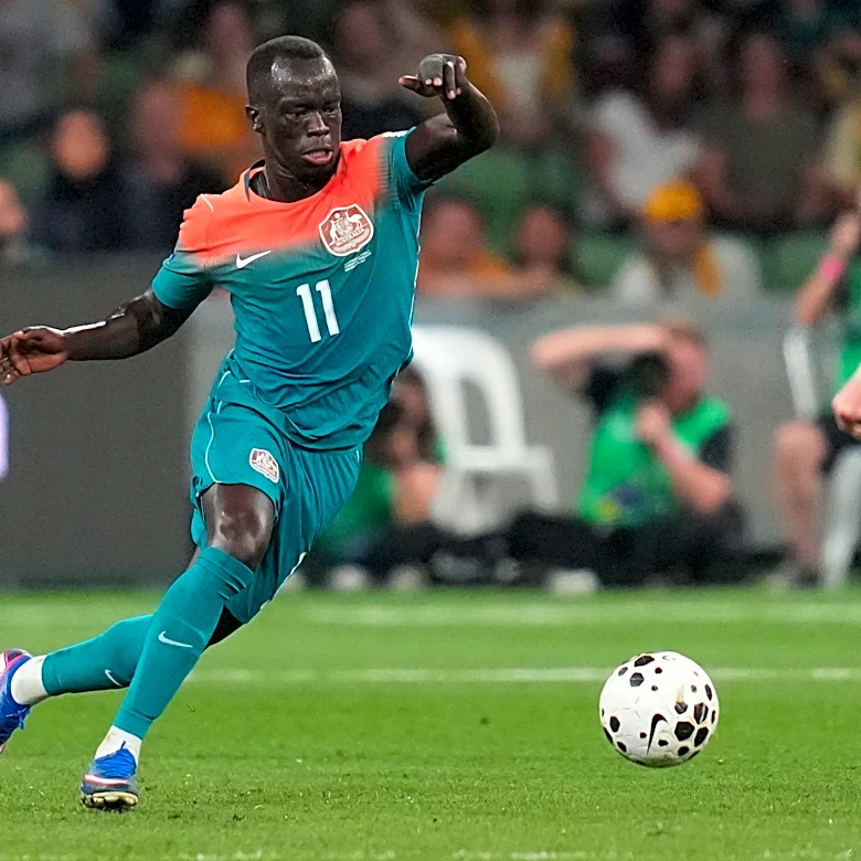 Awer Mabil is proud to represent Australia as one of team's refugees playing in the World Cup