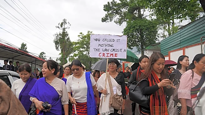 Photos show Nagas protesting against rising cases of sexual violence