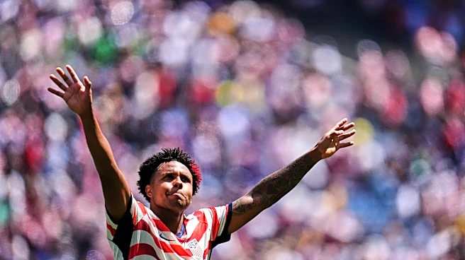 US fans cheer on national team in Gillette Stadium before Scotland-Morocco match at the World Cup