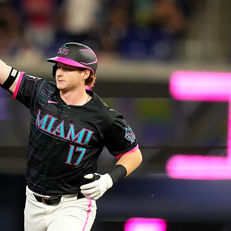 Caissie homers, doubles and singles to lead Marlins to 4-3 win over Giants