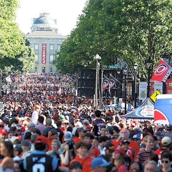 Hurricanes fans jam into downtown Raleigh for team's Stanley Cup parade, celebration
