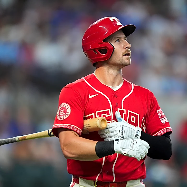 Former top prospect Jarred Kelenic takes his latest big league swing with the Texas Rangers