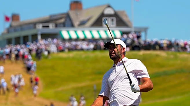 Scottie Scheffler has an eventful back nine to tie for second through three US Open rounds