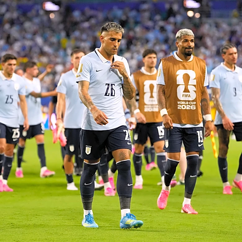 Uruguay struggles in first 2 matches as Suárez watches from the stands