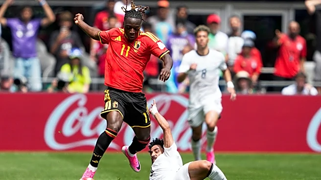 Belgium forward Jérémy Doku celebrates the birth of his son after commentator's criticism