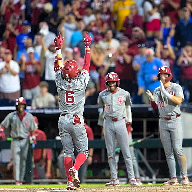 Oklahoma rolls past Tar Heels 13-2 for 1st national championship since 1994 and SEC's 7th in a row