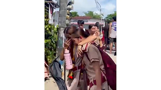 High school shooting in the Philippines kills 3, and police arrest 2 students