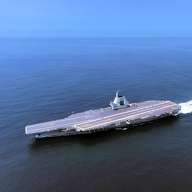 China’s newest aircraft carrier sails through the Taiwan Strait