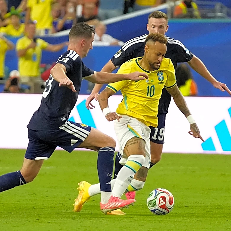 Neymar makes first appearance in this World Cup as a second-half sub for Brazil against Scotland
